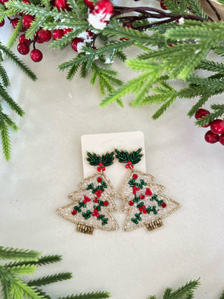 White Christmas Earrings Earrings carol's boutique