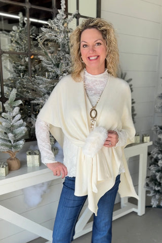 Romie Ruana Wrap Ivory Wrap Wona Trading