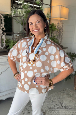 Gabby Top Taupe by Jodifl