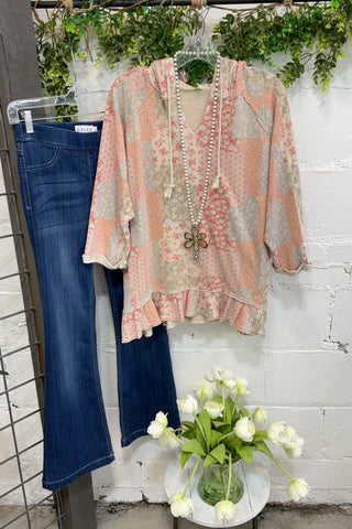Countryside Top Khaki by Easel Shirts & Tops Easel