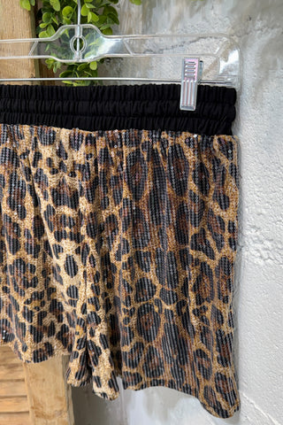 Get Ready Shorts Brown Leopard