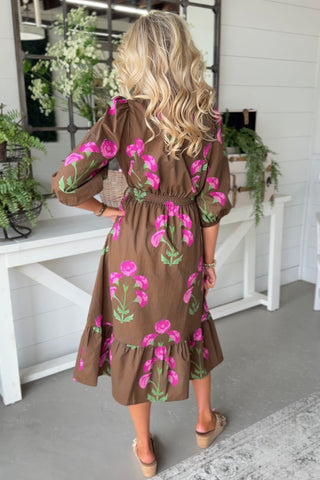 Burst of Color Dress Brown Dresses Umgee