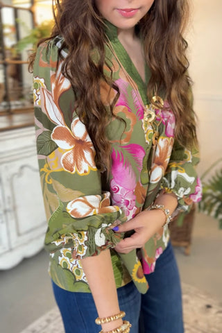 Wilson Top Olive by Umgee Shirts & Tops Umgee