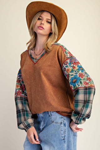 Winslet Top Chestnut by Easel