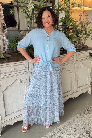 All The Frills Skirt Ivory Skirt Miss Carla