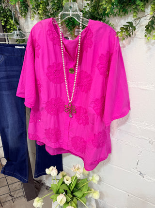 Frannie Top Fuchsia Shirts & Tops Giada Fashion