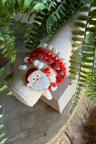 Festive Bling Bracelet Set Red Bracelets Wona Trading