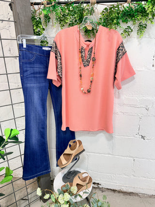 Ensnared Top Salmon Shirts & Tops Heimish USA