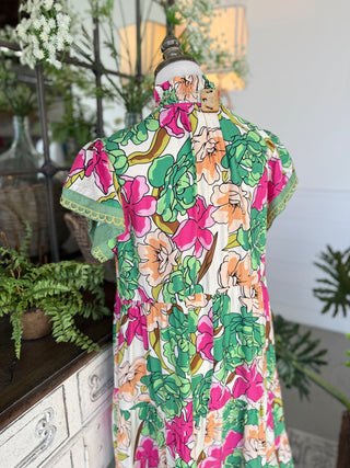 Nora Midi Dress Green Mix by Umgee