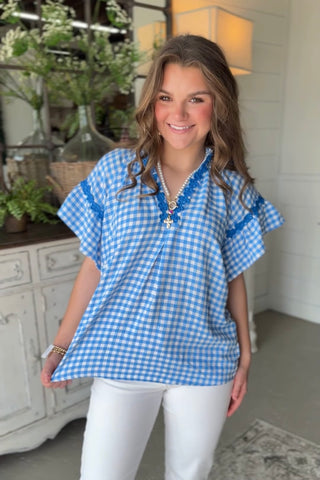 Laurie Top Blue by Umgee Shirts & Tops Umgee