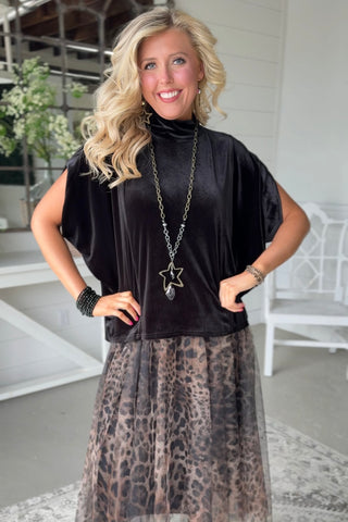 Total Elegance Black by Umgee Shirts & Tops Umgee