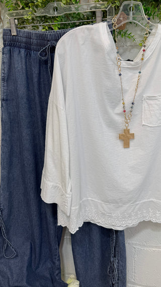 Denisha Top White Shirts & Tops MuMu