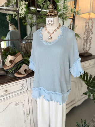 Desert Island Pale Blue Shirts & Tops Sole Luna
