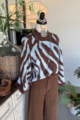Commotion Sweater Brown Sky by Entro