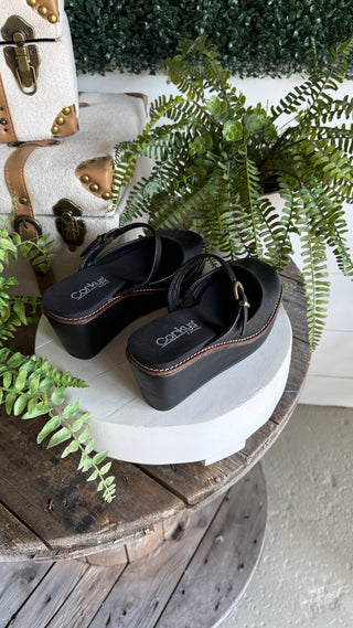 Me Time Black Wedge by Corkys