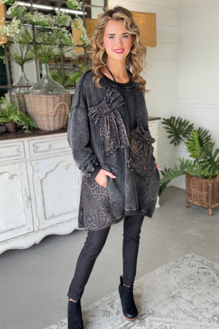 Bowdacious Black Shirts & Tops Blue Velvet