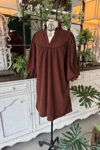 Vera Dress Chocolate by Umgee