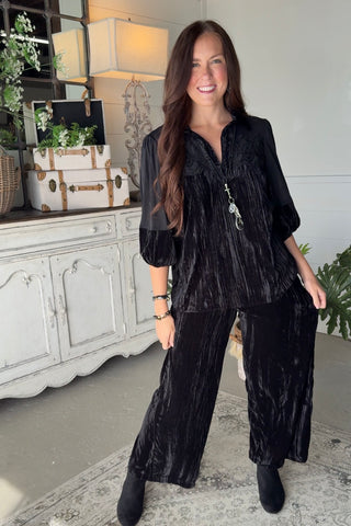 Lacy Lady Top Black by Umgee Shirts & Tops Umgee