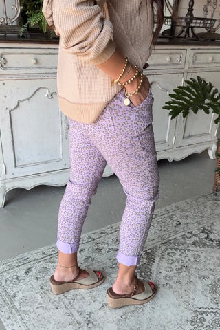 Lovin Leopard Pants Lavender