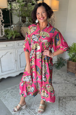 Flourish Dress Pink by Umgee