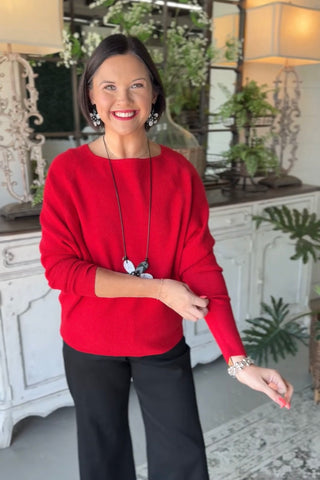 Krista Sweater Red by Umgee Sweater Umgee