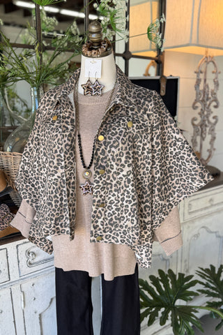 Game Plan Cape Jacket Leopard by Bibi