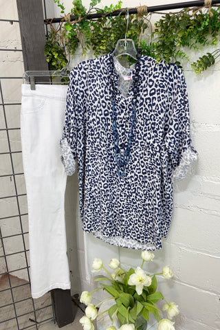 Wild About You Top Blue Shirts & Tops YOLLY