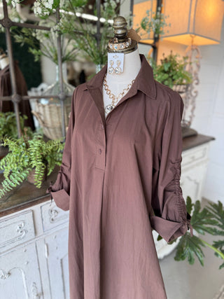 Patti Long Dress Brown by Umgee Dresses Umgee