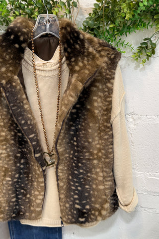 Oh Deer Vest Coffee Vest Wona Trading