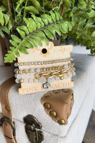 Sedona Bracelet Set White by Pink Panache