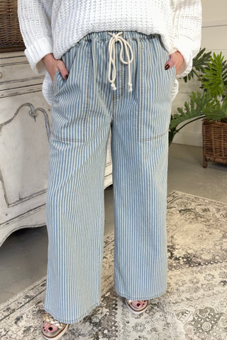 Keller Pant Denim Stripe