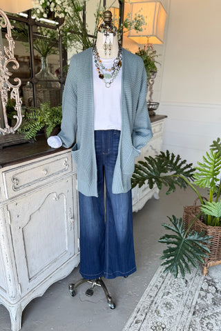 Diane Cardigan Blue Gray