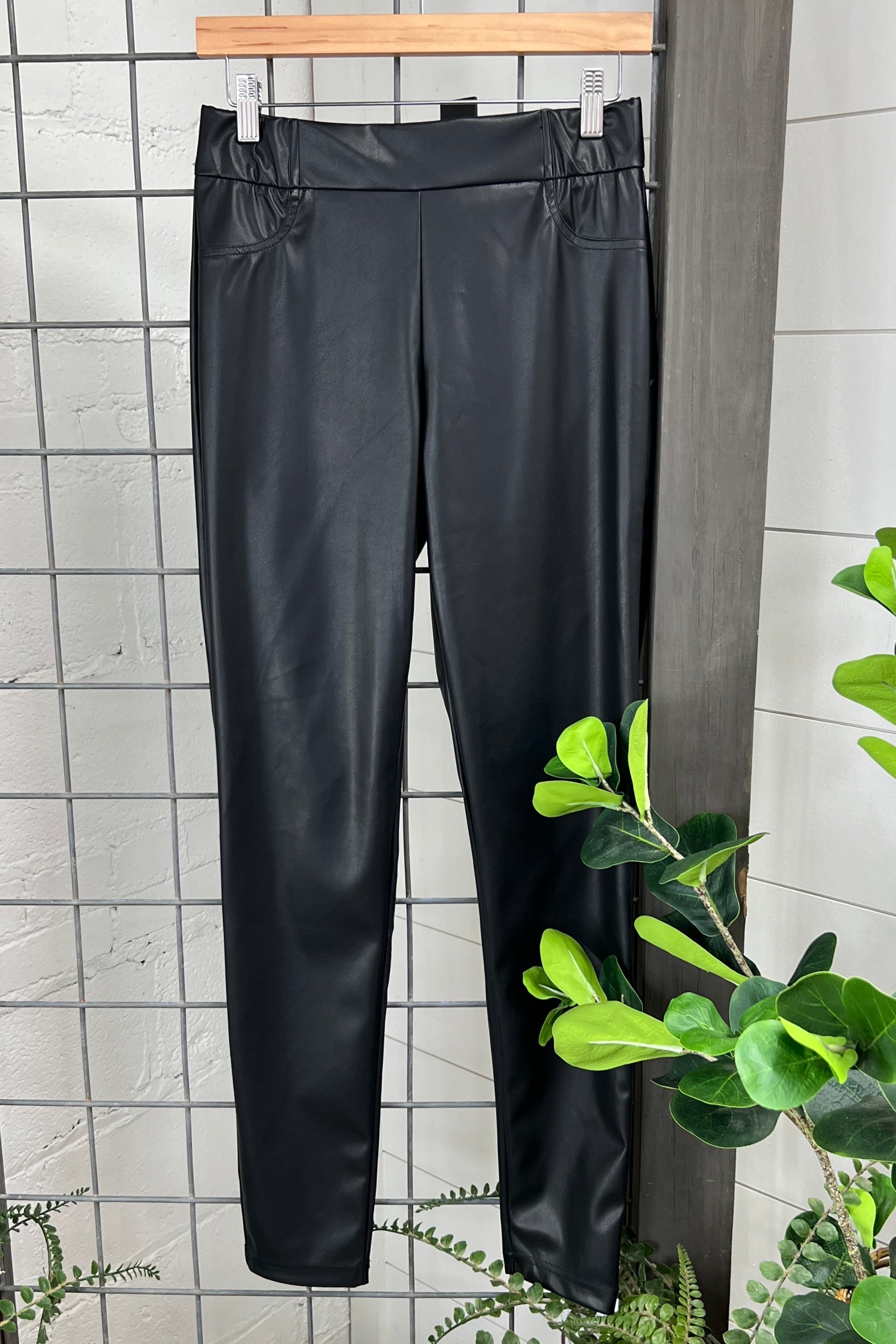 Hot Mama Faux Leather Leggings