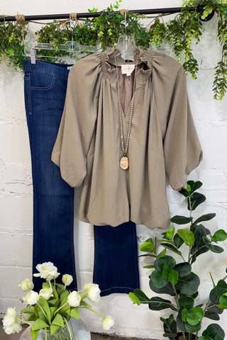 Greer Top Mocha by Umgee