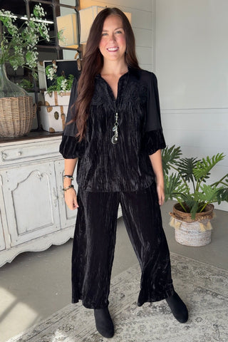Lacy Lady Top Black by Umgee Shirts & Tops Umgee