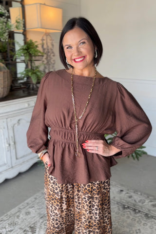 Agnes Top Brown by Umgee