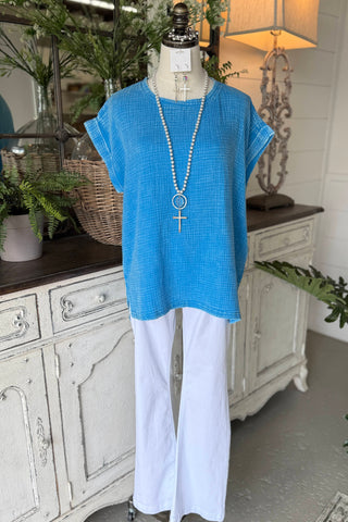 Cozy Days Top Deep Sky Shirts & Tops Zenana