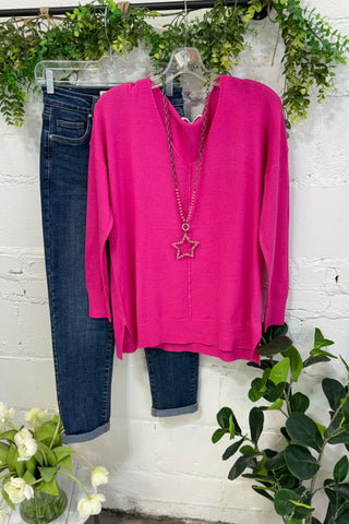 Reese Sweater Neon Pink Zenana