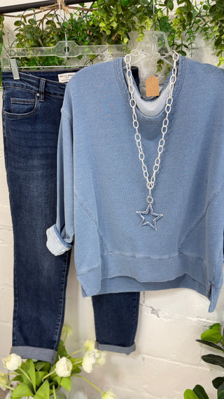 Ingle Top Lt Blue Shirts & Tops Tres Bien