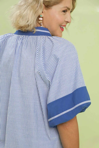 Dempsey Top Blue by Umgee Shirts & Tops Umgee