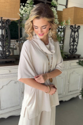 Villa Pant Set Oatmeal Top & Pant Set Dear Scarlett