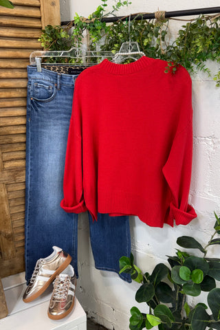 Girl Next Door Sweater Tomato