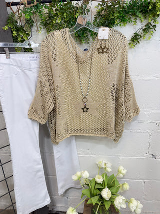 Lisa Sweater Gold Sweater Tempo Paris