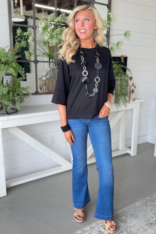 Short Stop Top Black by Umgee Shirts & Tops Umgee