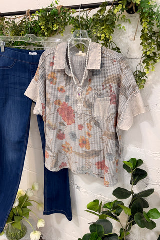 Winston Top Grey by Easel Shirts & Tops Easel