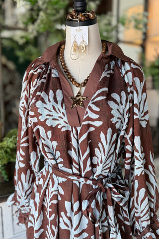 Seymour Long Dress Chocolate by Umgee