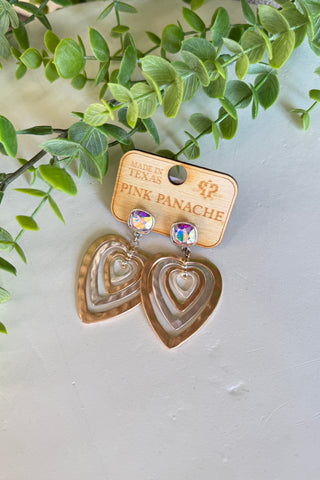 Lovejoy Earrings Silver/Gold by Pink Panache Earrings Pink Panache