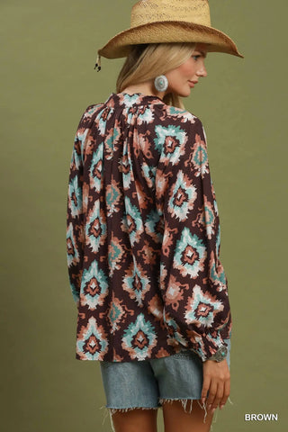 Kaylene Top Brown by Umgee