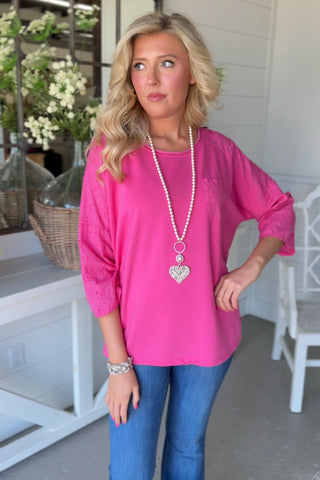 Vivie Hot Pink Shirts & Tops MuMu/JY