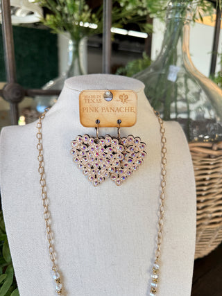 Sweetheart Earrings White by Pink Panache Earrings Pink Panache